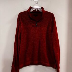 Men's Banana Republic Rust Quarter-Zip Pullover Sweater. Size L